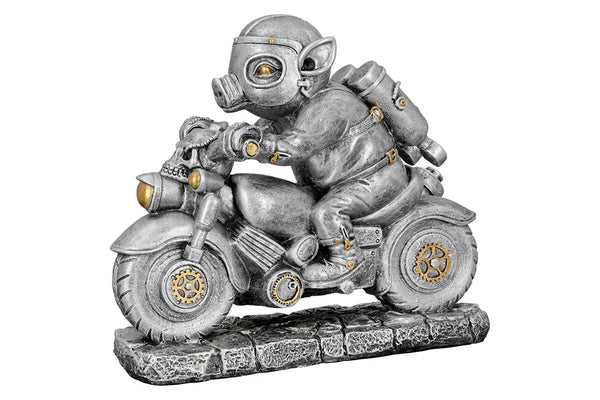 Steampunk: Figur Schwein „Motor-Pig“ • Kunstharz • 21×23×7 cm • Gilde - Steampunk
