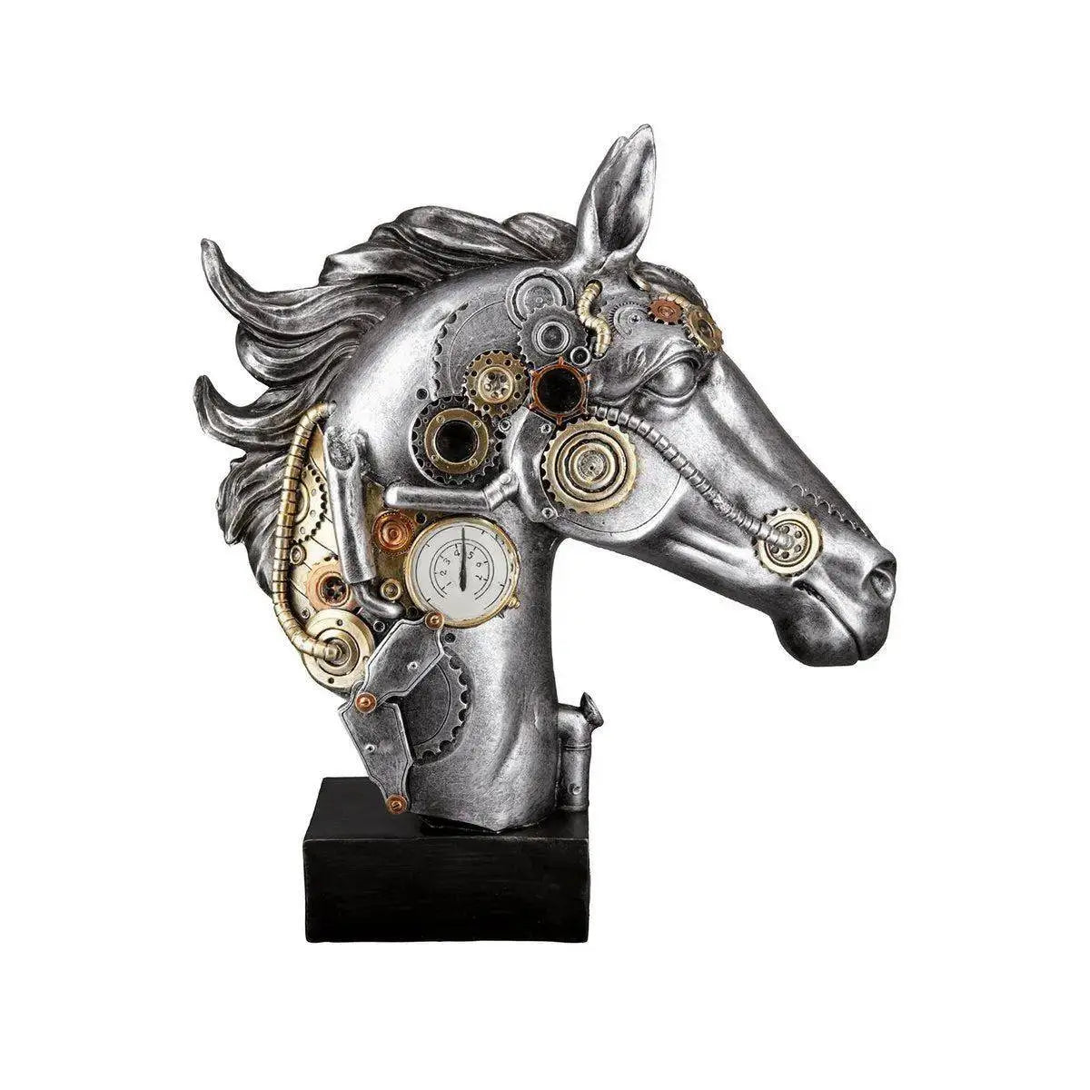 Steampunk • Futuristisches Pferd • Skulptur • Wohndeko