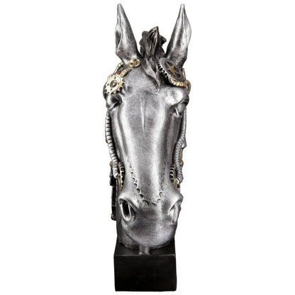 Steampunk • Futuristisches Pferd • Skulptur • Wohndeko