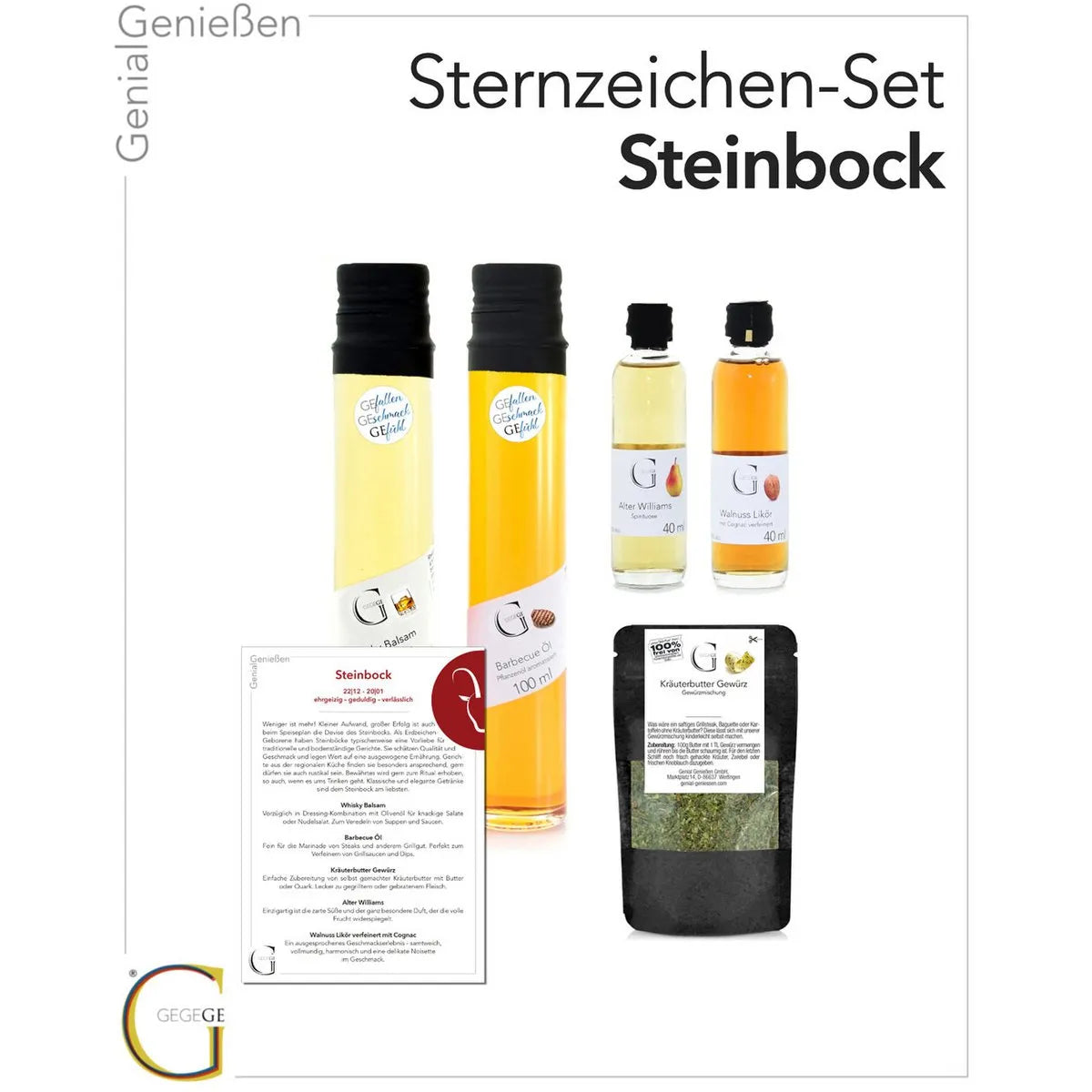 Sternzeichen - Set • Steinbock • Geschenkbox von HalloGeschenk.de