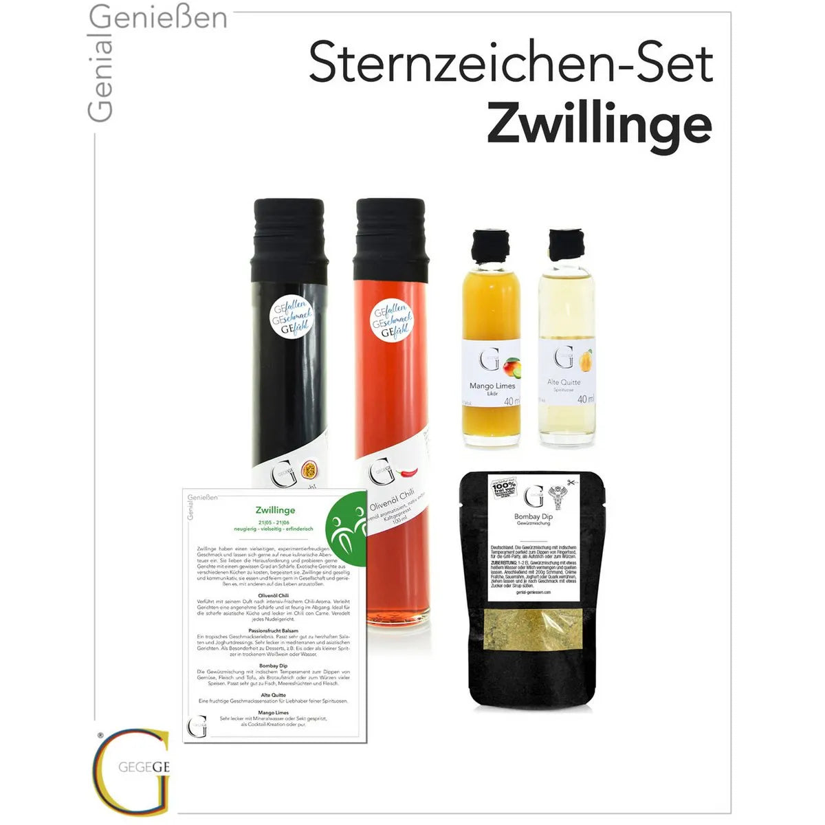 Sternzeichen - Set • Zwillinge • Geschenkbox von HalloGeschenk.de