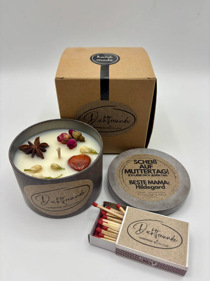 Sternzeichen Stier - Handgemachte Sojawachs-Kerze - Personalisiertes Astrologie-Geschenk - Duftkerze