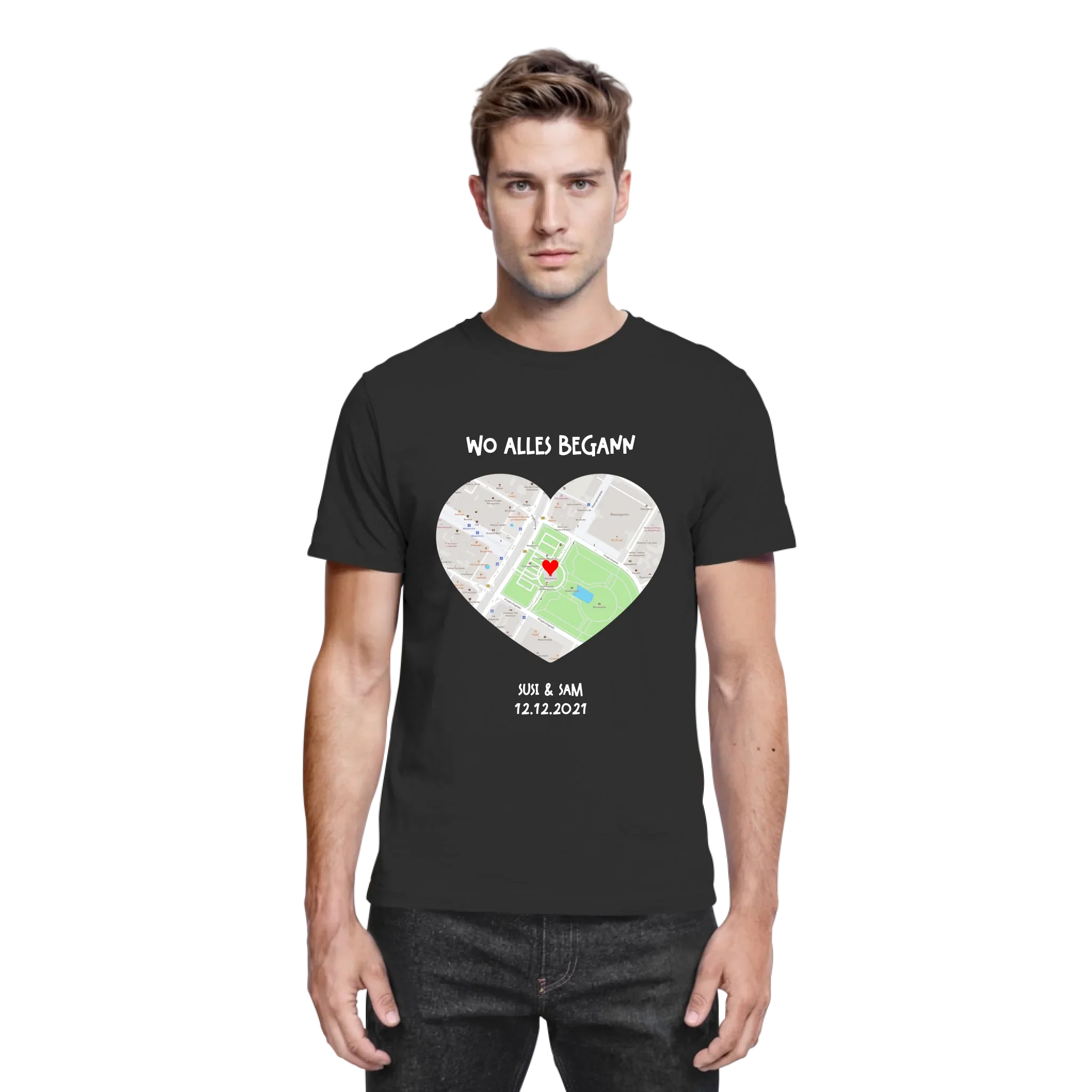 Straßenkarte Herz • mehrere Artikel • ’Statement-Collection’ • Wunschtext • Mein Motiv - personalisierbare Motive