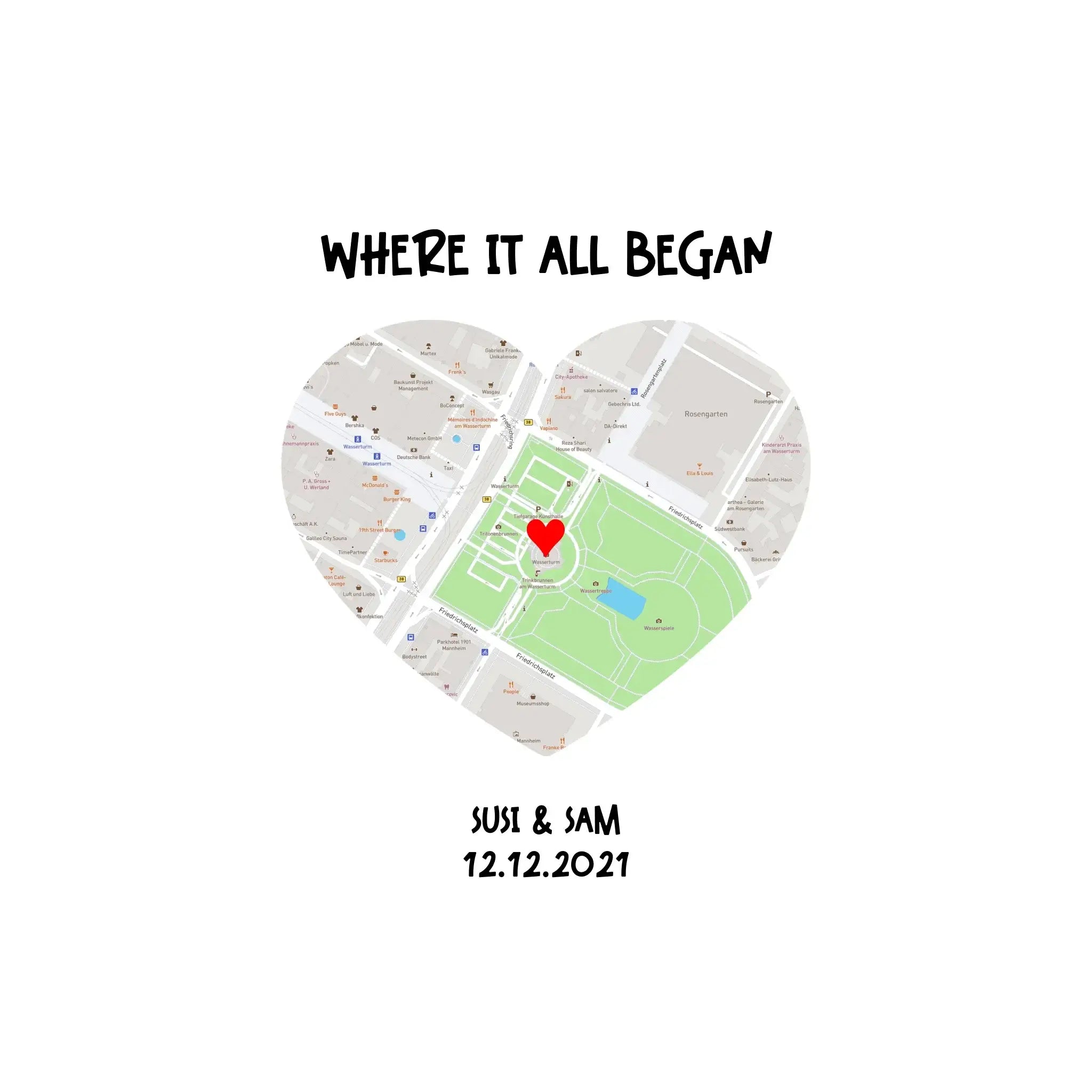 Straßenkarte Viereck • mehrere Artikel • ’Statement-Collection’ • Wunschtext • Mein Motiv - Motiv-Schreibtischunterlage