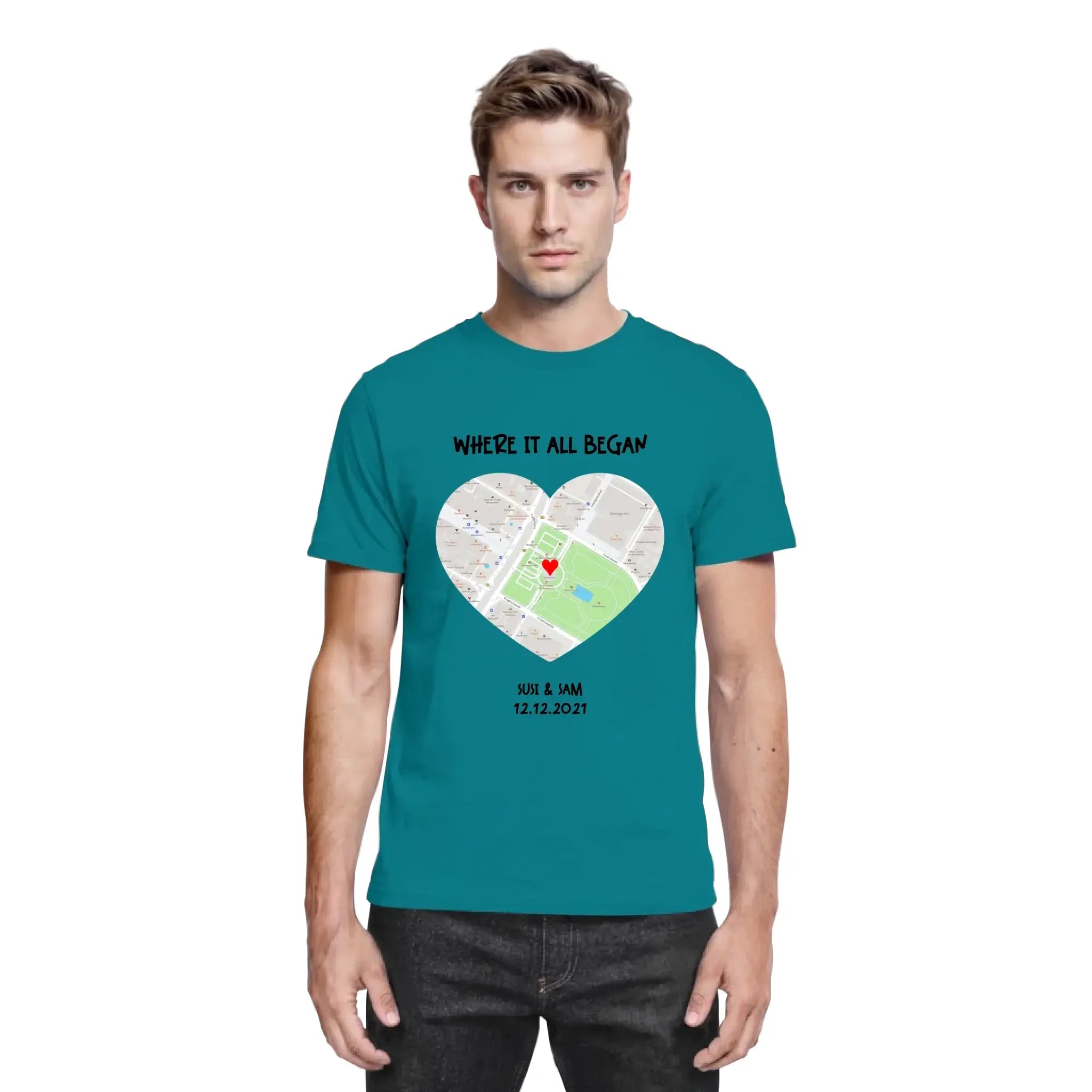 Straßenkarte Viereck • mehrere Artikel • ’Statement-Collection’ • Wunschtext • Mein Motiv - personalisierbare Motive