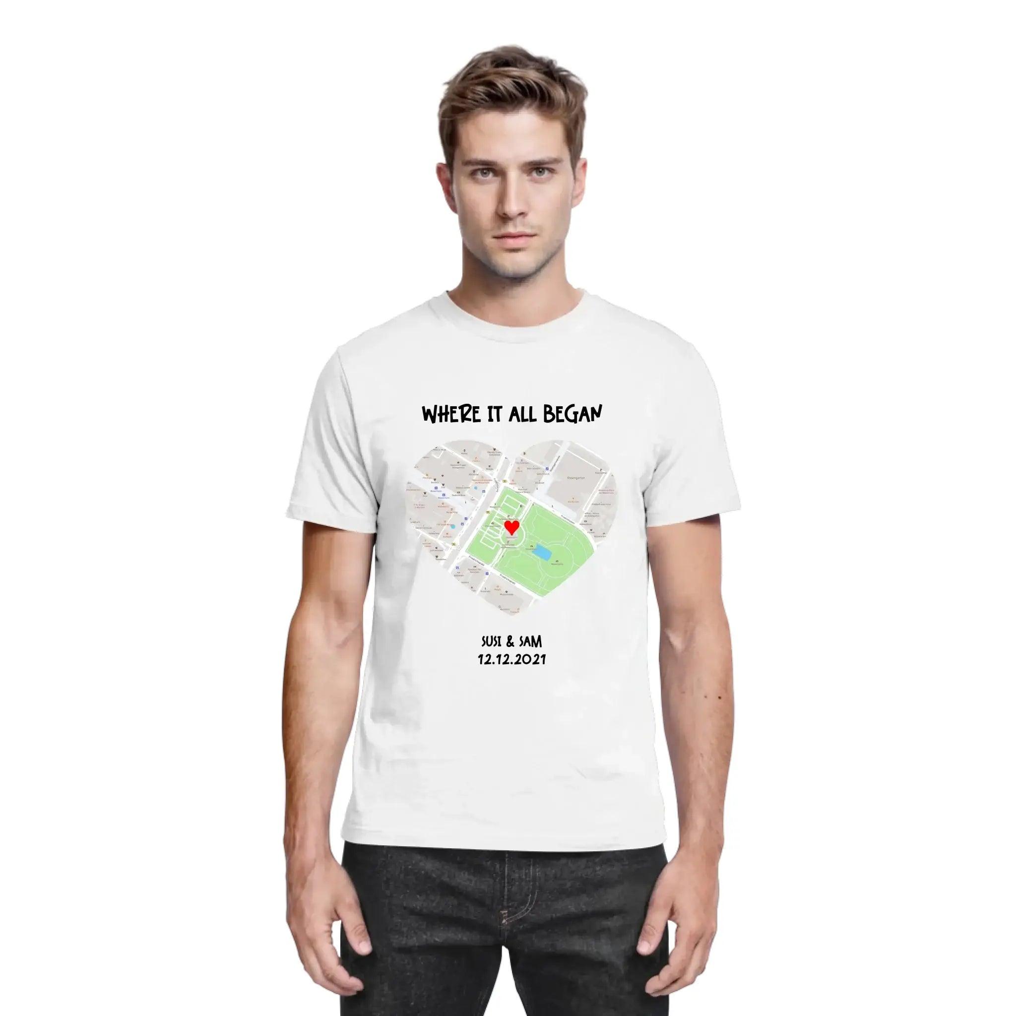 Straßenkarte Viereck • mehrere Artikel • ’Statement-Collection’ • Wunschtext • Mein Motiv - personalisierbare Motive