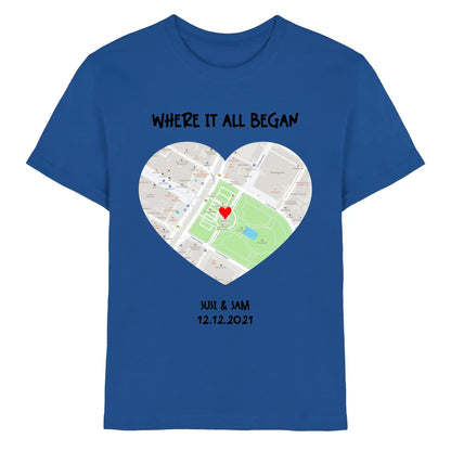 Straßenkarte Viereck • mehrere Artikel • ’Statement-Collection’ • Wunschtext • Mein Motiv - Premium Kinder T-Shirt