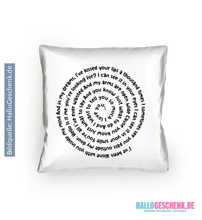 Straßenschild Datum + Wunschtext (diverse Hintergründe) personalisiert • Kissen 40x40 cm copy - Kissen 40x40 cm / White