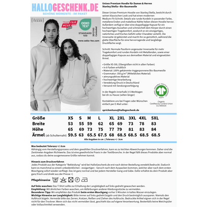 Straßenschild Datum + Wunschtext diverse Hintergründe personalisiert • Unisex Hoodie für Damen & Herren • Bio