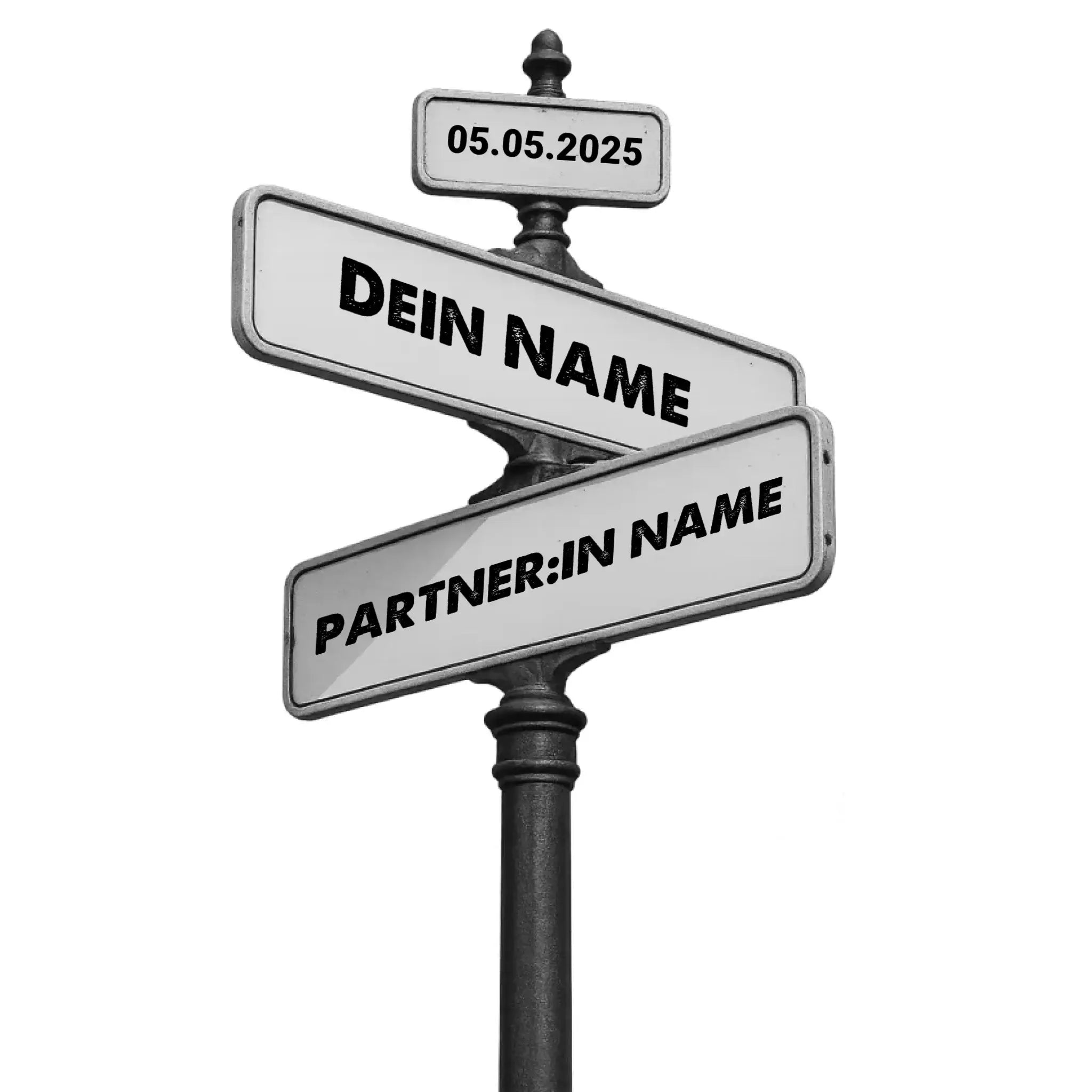 Straßenschild Wegweiser • mehrere Artikel • ’Statement-Collection’ • Wunschtext • Mein Motiv - Untersetzer / Standard