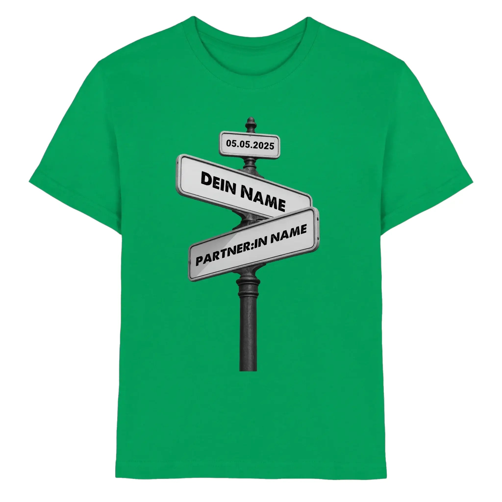 Straßenschild Wegweiser • mehrere Artikel • ’Statement-Collection’ • Wunschtext • Mein Motiv - Premium Kinder T-Shirt