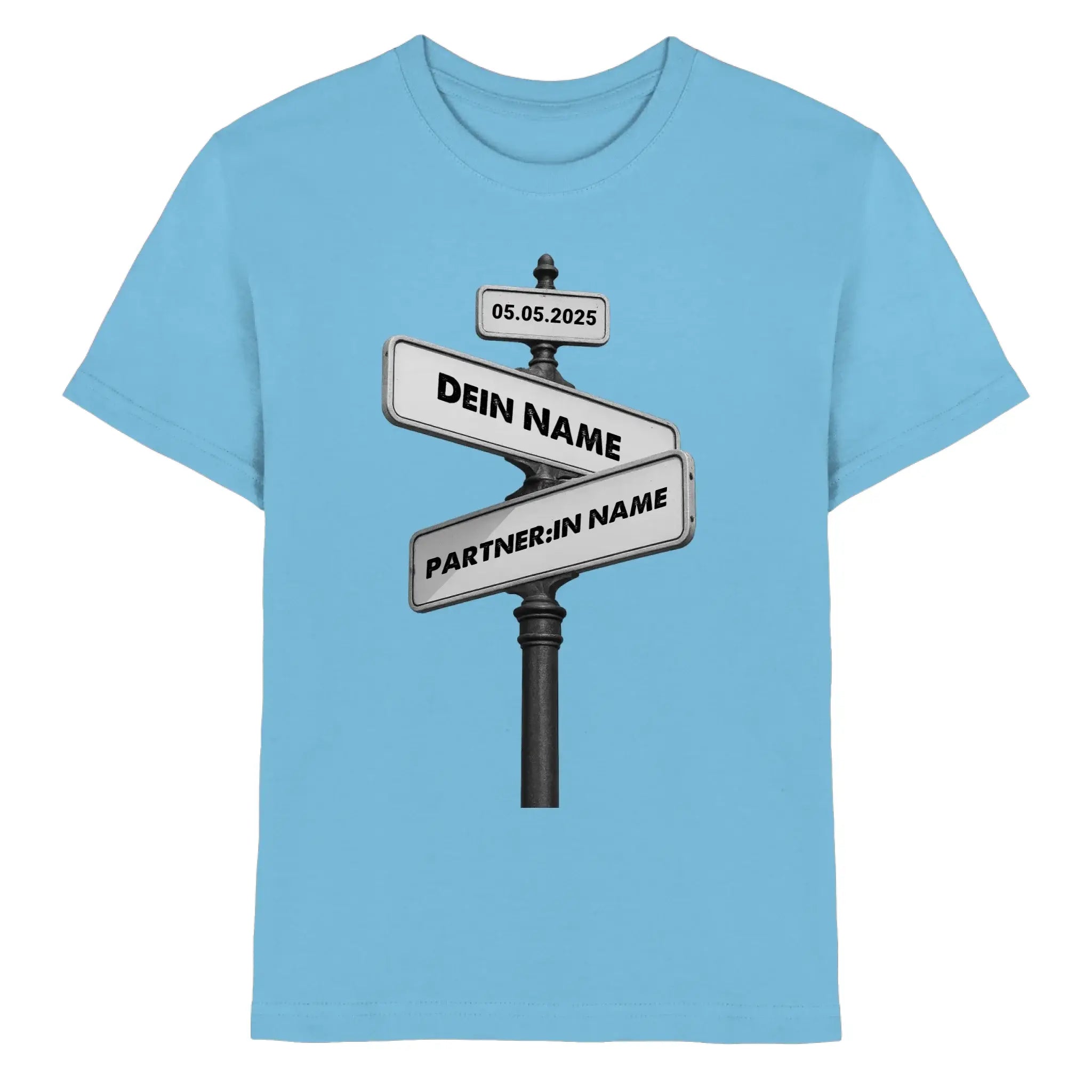 Straßenschild Wegweiser • mehrere Artikel • ’Statement-Collection’ • Wunschtext • Mein Motiv - Premium Kinder T-Shirt