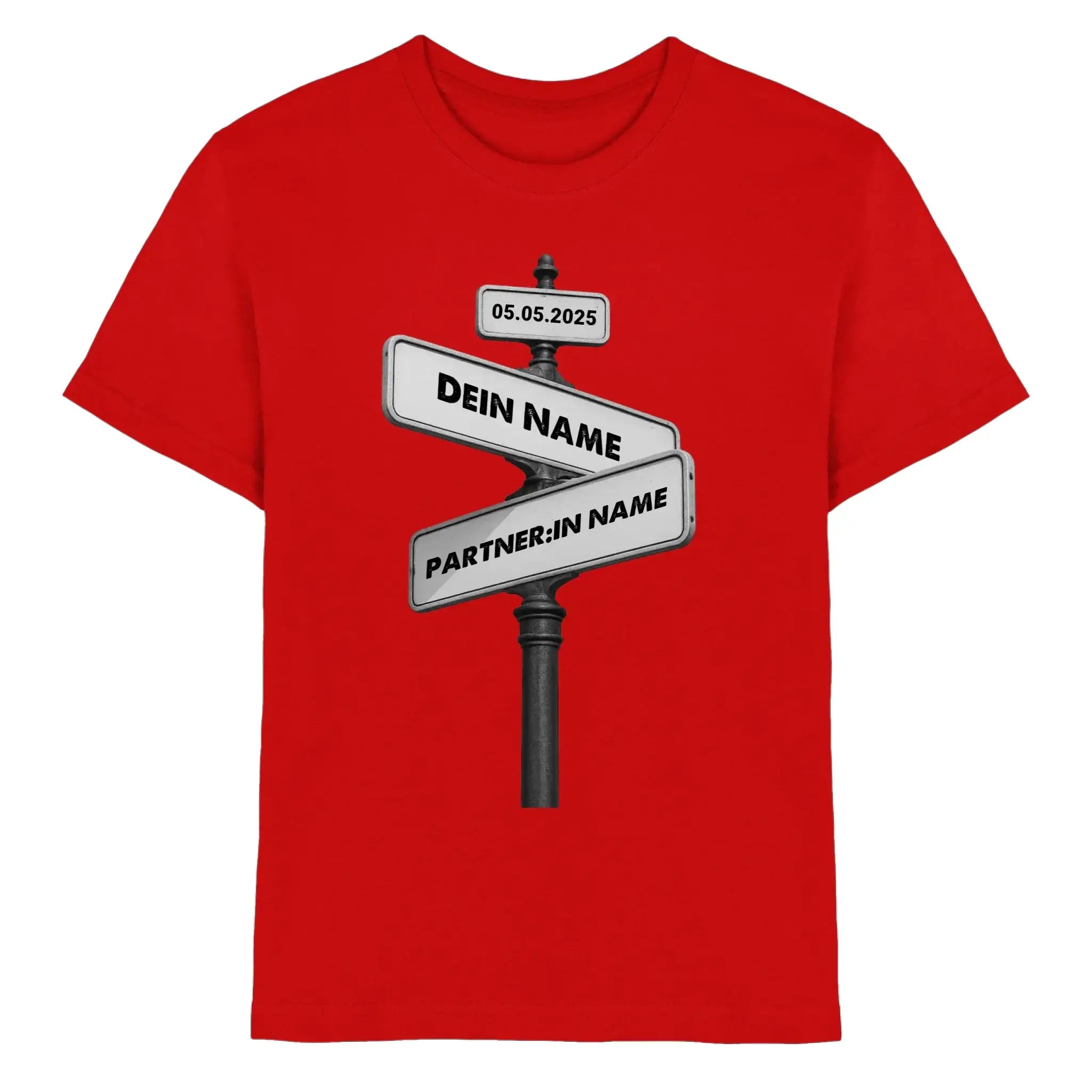 Straßenschild Wegweiser • mehrere Artikel • ’Statement-Collection’ • Wunschtext • Mein Motiv - Premium Kinder T-Shirt