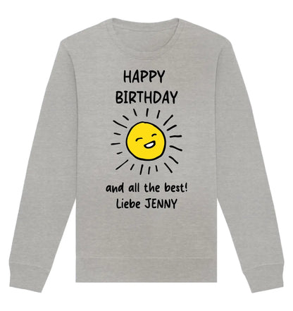 Straßenschild Wegweißer • mehrere Artikel • ’Statement-Collection’ • Wunschtext • Mein Motiv - Unisex Sweatshirt • Bio