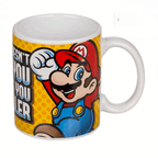 gelbe keramik SUPER MARIO II tasse mit mario Cartoon und Text isnt you superhero offizielles lizenzprodukt