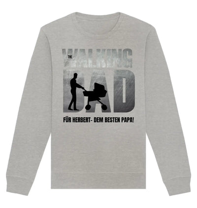 Heather graues Sweatshirt mit langarm und auffälligem grafikdruck the walking dad für vatertag superdad shirt