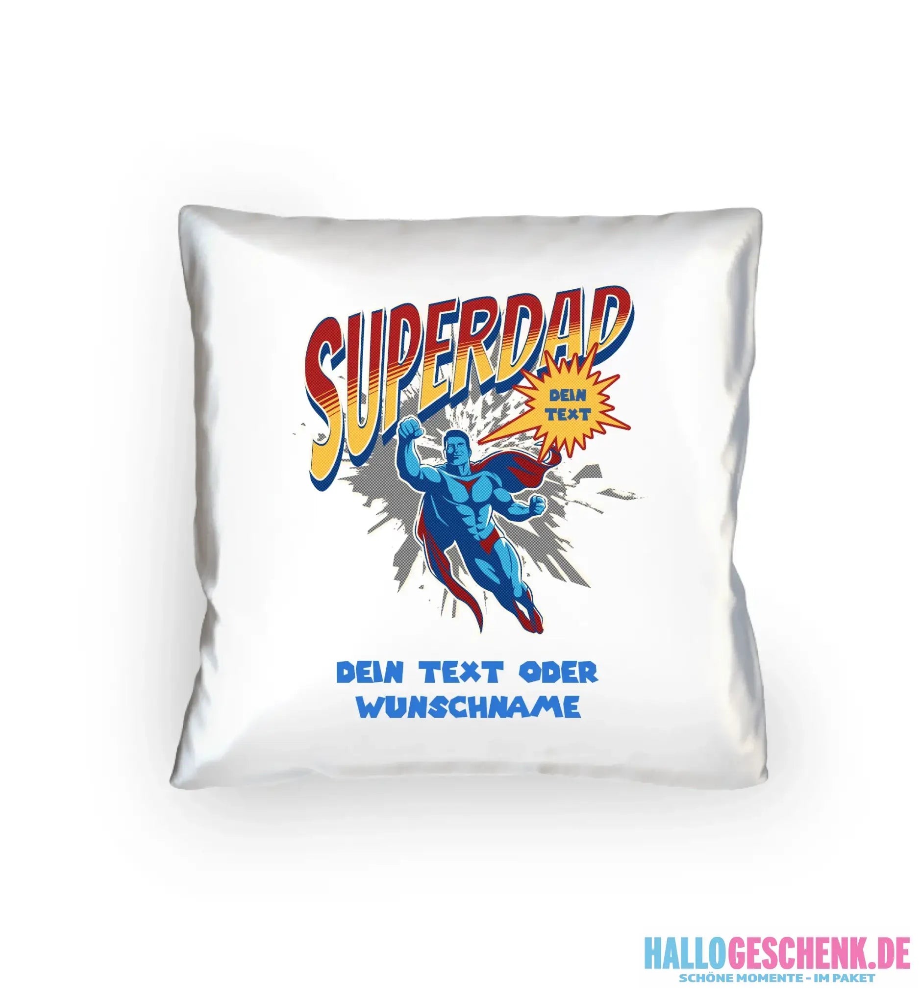 SUPERDAD • Papa • personalisiert • Kissen 40x40 cm - Kissen 40x40 cm / White / 40cm-x-40cm - personalisierte