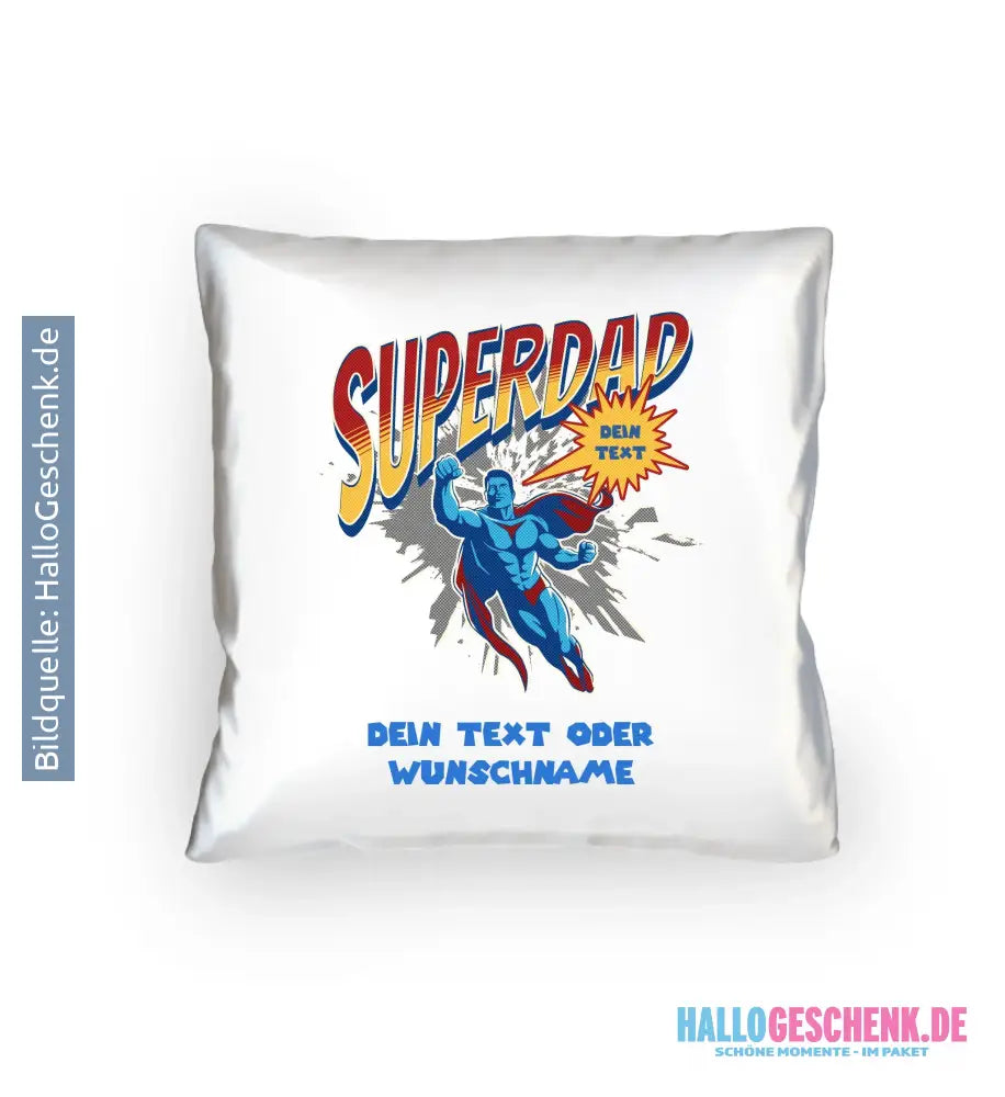 SUPERDAD • Papa • personalisiert • Kissen 40x40 cm - Kissen 40x40 cm / White / 40cm-x-40cm - personalisierte