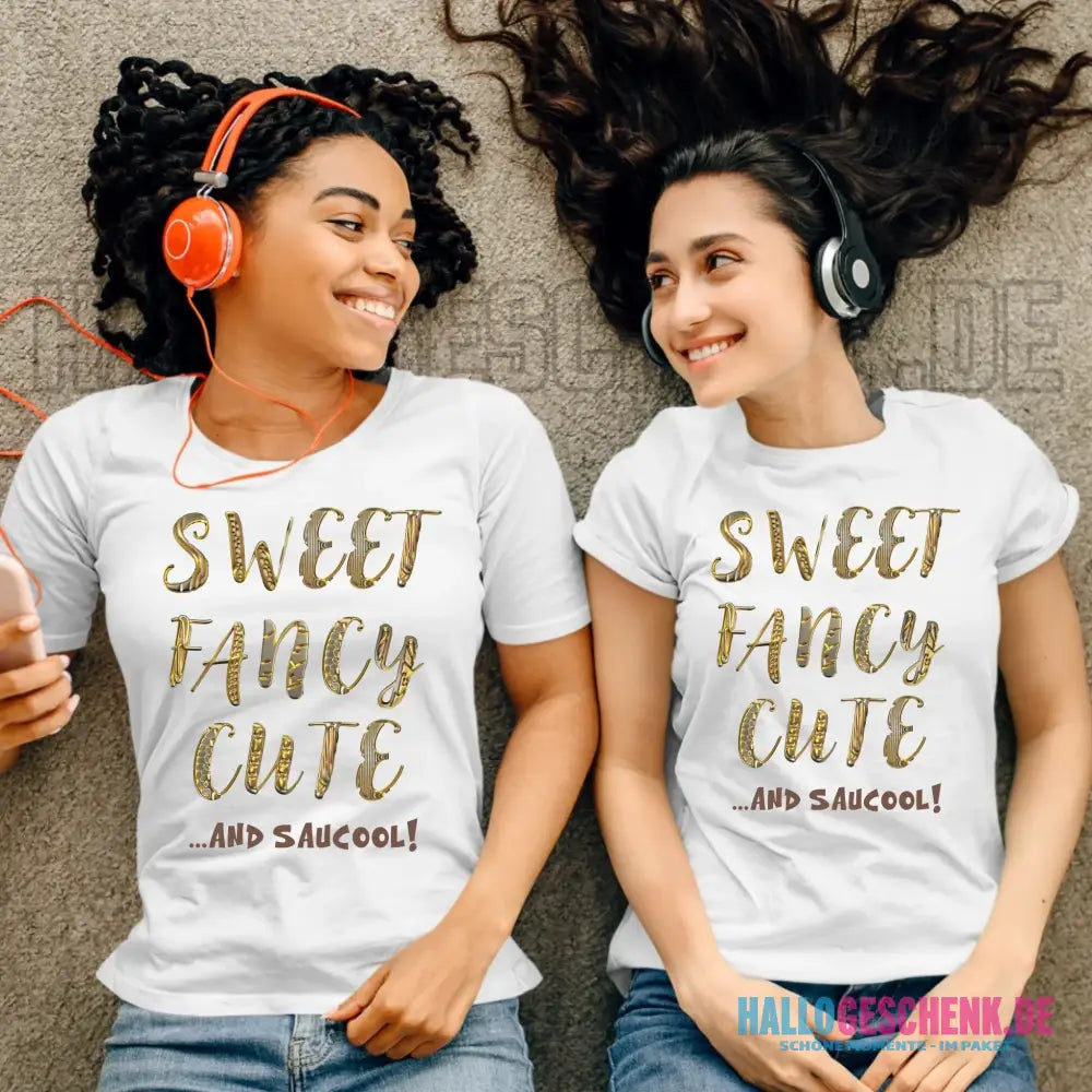 Sweet Fancy Cute • Ladies Premium T-Shirt XS-2XL aus Bio-Baumwolle für Damen • Exklusivdesign • personalisiert