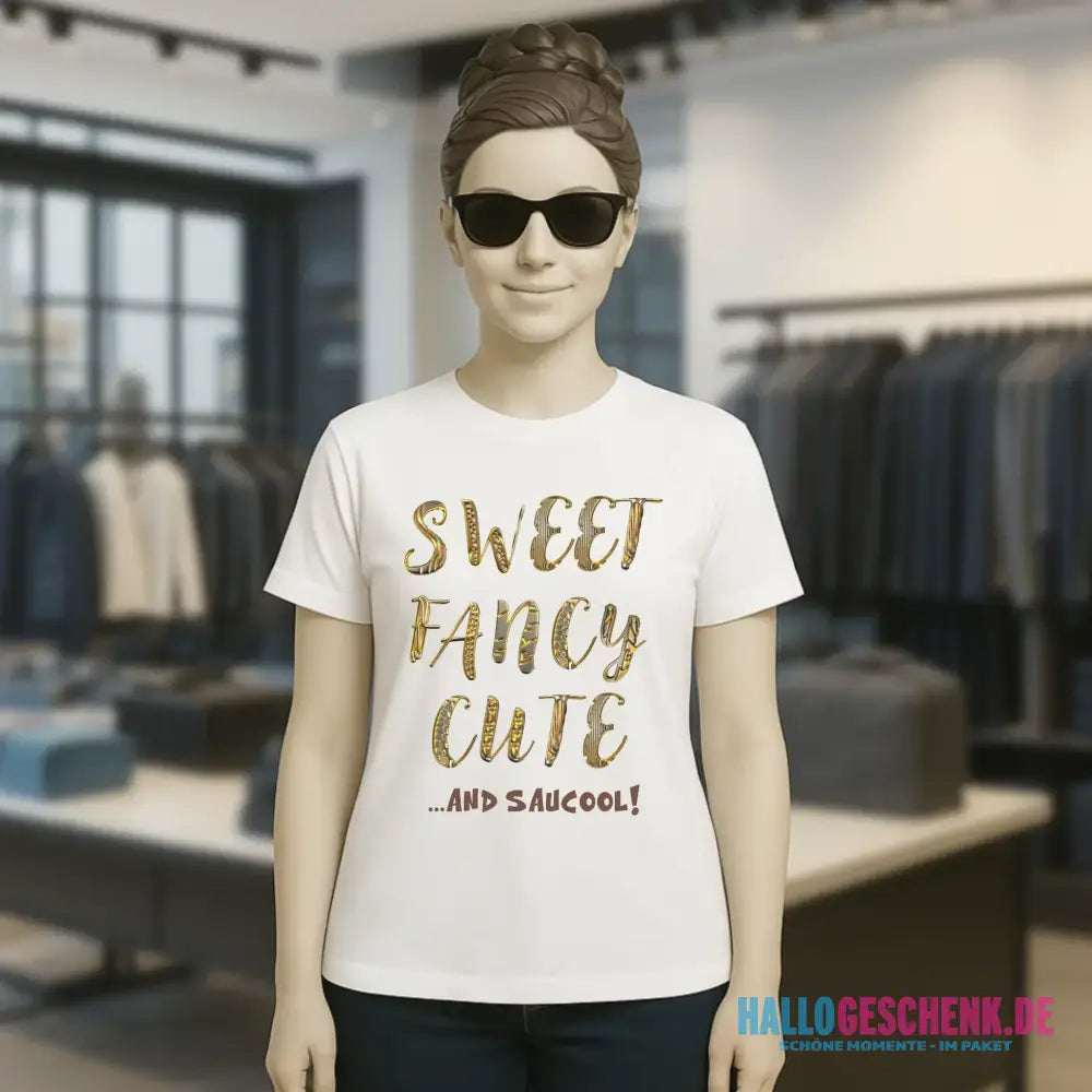 Sweet Fancy Cute • Ladies Premium T-Shirt XS-2XL aus Bio-Baumwolle für Damen • Exklusivdesign • personalisiert