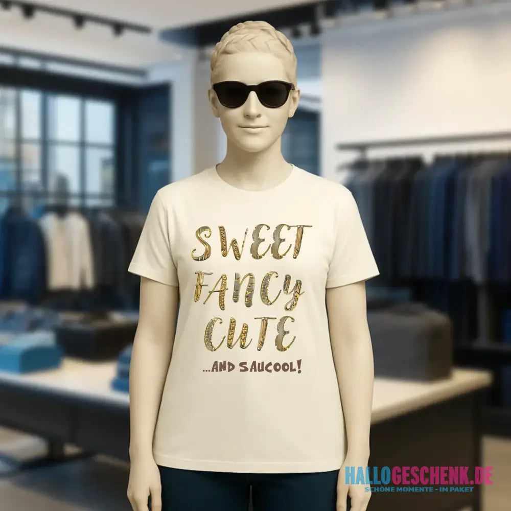 Sweet Fancy Cute • Ladies Premium T-Shirt XS-2XL aus Bio-Baumwolle für Damen • Exklusivdesign • personalisiert