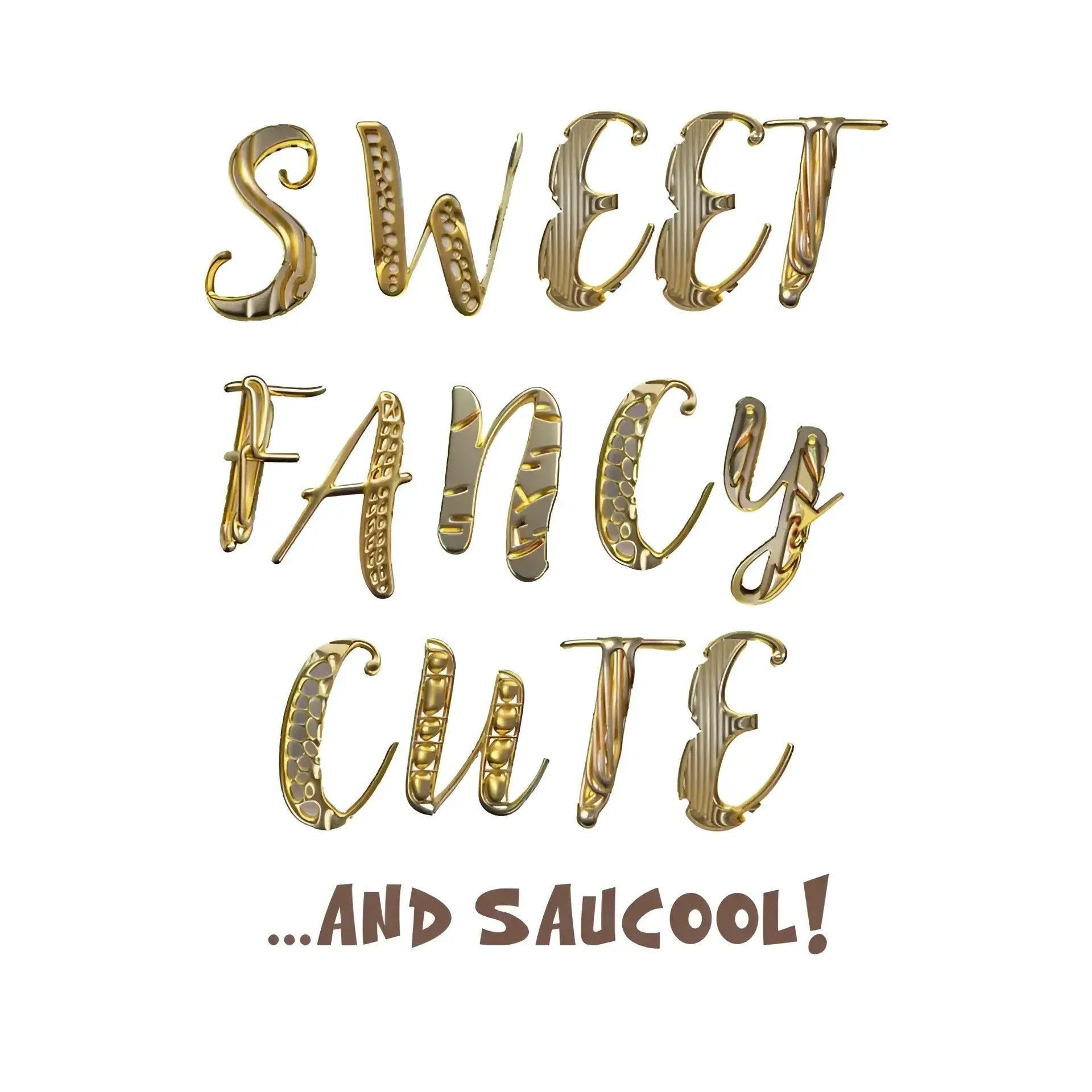 Sweet Fancy Cute • STICKER 20x20 cm (Aufkleber) - White / OneSize / ausgestanzter Sticker 20x20 cm (Aufkleber)