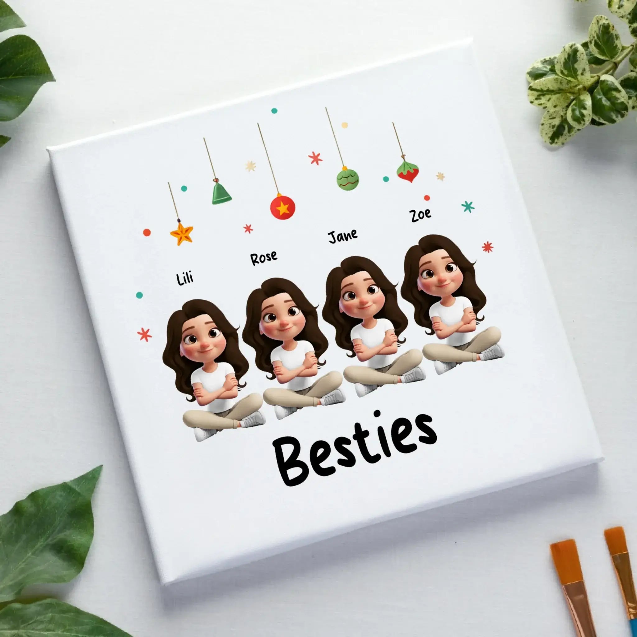 Sweet Girls: 1-4 Mädchen / Besties verfügbar (personalisierbare Figuren) • optional auch für X-mas Weihnachten