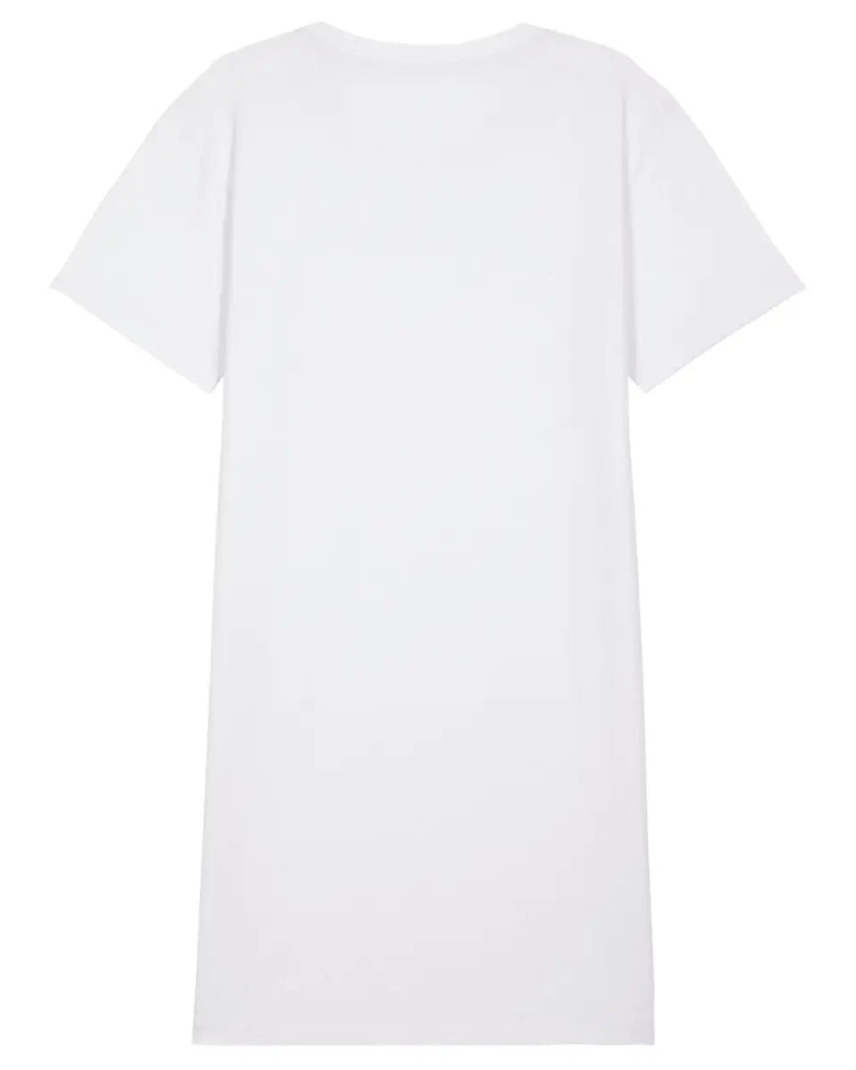 T-Shirt Kleid mit Wunschname(n) No.1 - aus Bio Baumwolle in 4 Farben XS-XXL / Organic Shirt Dress - HalloGeschenk.de #geschenkideen# #personalisiert# #geschenk#