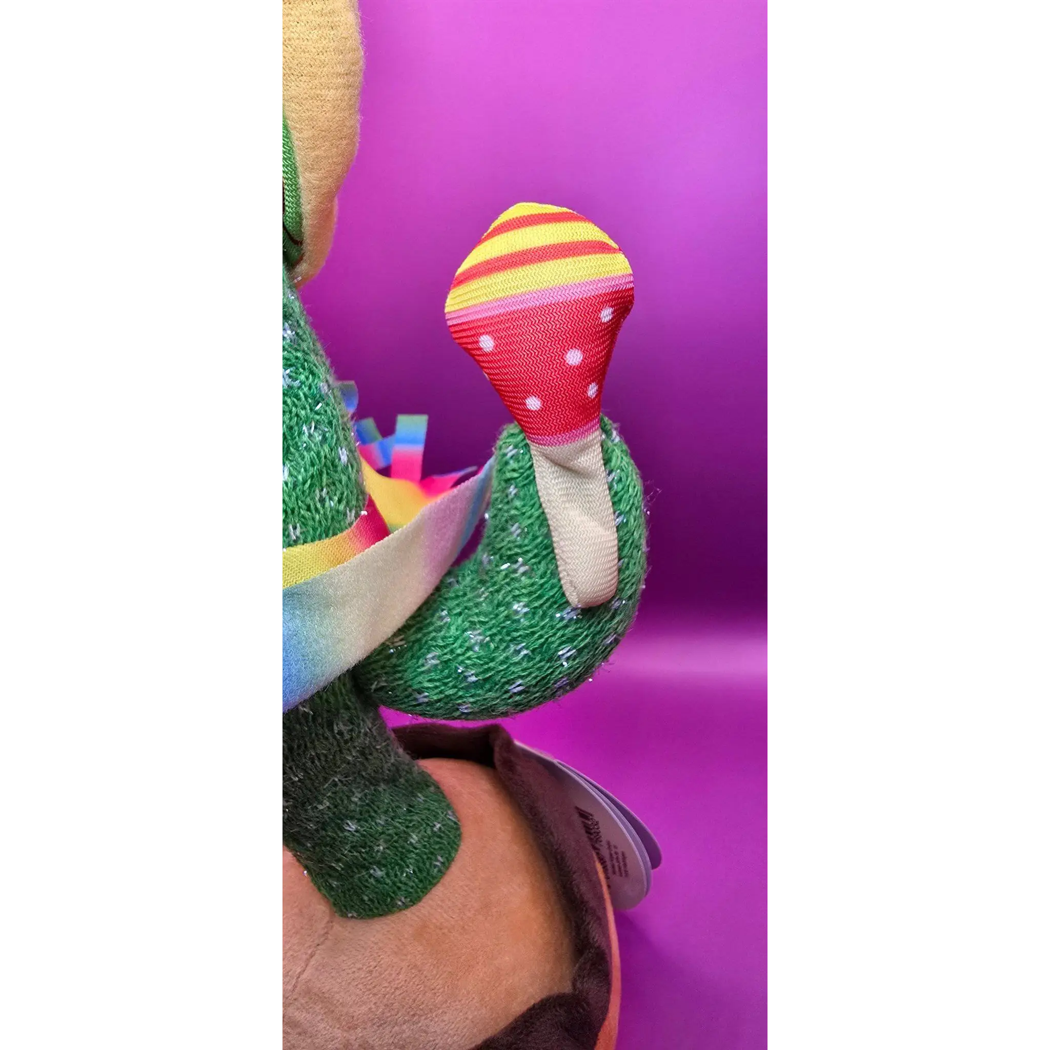 Tanzender Kaktus mit 3 Funktionen: Sound, Sprachaufzeichnung und Laberfunktion • inkl. Sombrero und Rasseln • 11x11x35 cm • Labertiere