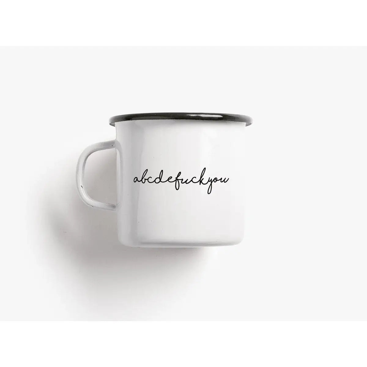 Tasse aus Emaille / Abcdefuckyou
