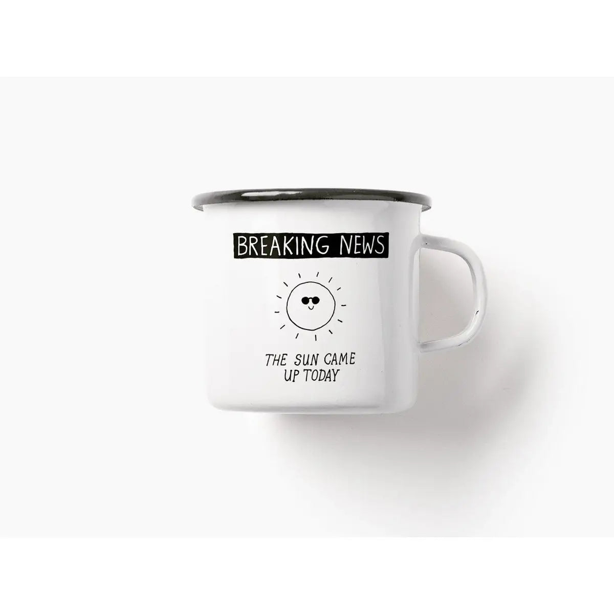Tasse aus Emaille / Breaking News