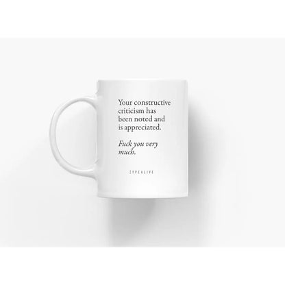 Tasse aus Keramik / "The Mug" Constructive Criticism
