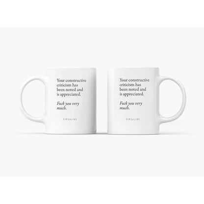Tasse aus Keramik / "The Mug" Constructive Criticism