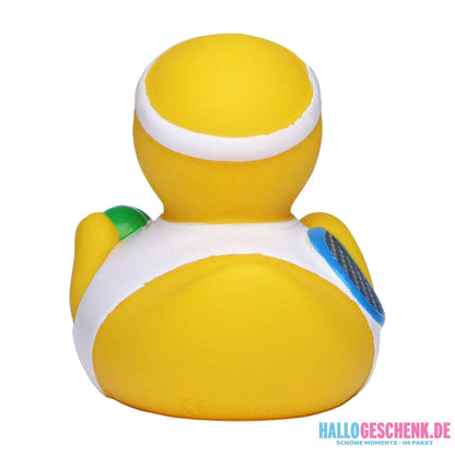Tennis Spieler Quietsche-Ente / Badeente
