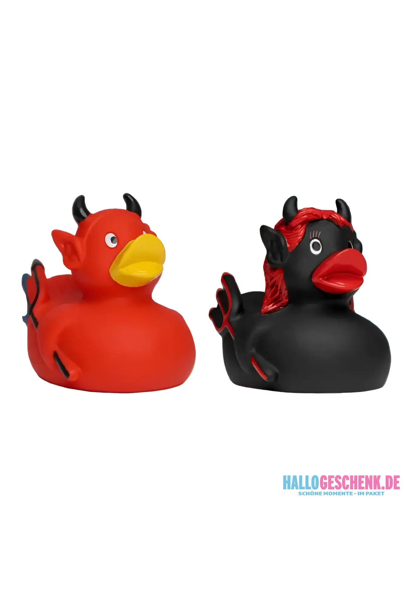 Teufelin + Teufel (oder Engel) • Badeente • Geschenkset - Badeenten