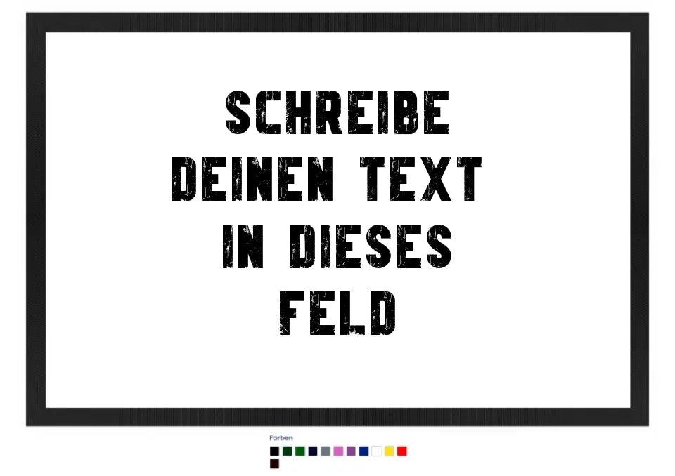 "TEXTBLOCK" Schreibe was du willst! • Fußmatte in 12 Farben - HalloGeschenk.de #geschenkideen# #personalisiert# #geschenk#