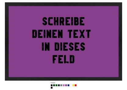 "TEXTBLOCK" Schreibe was du willst! • Fußmatte in 12 Farben - HalloGeschenk.de #geschenkideen# #personalisiert# #geschenk#