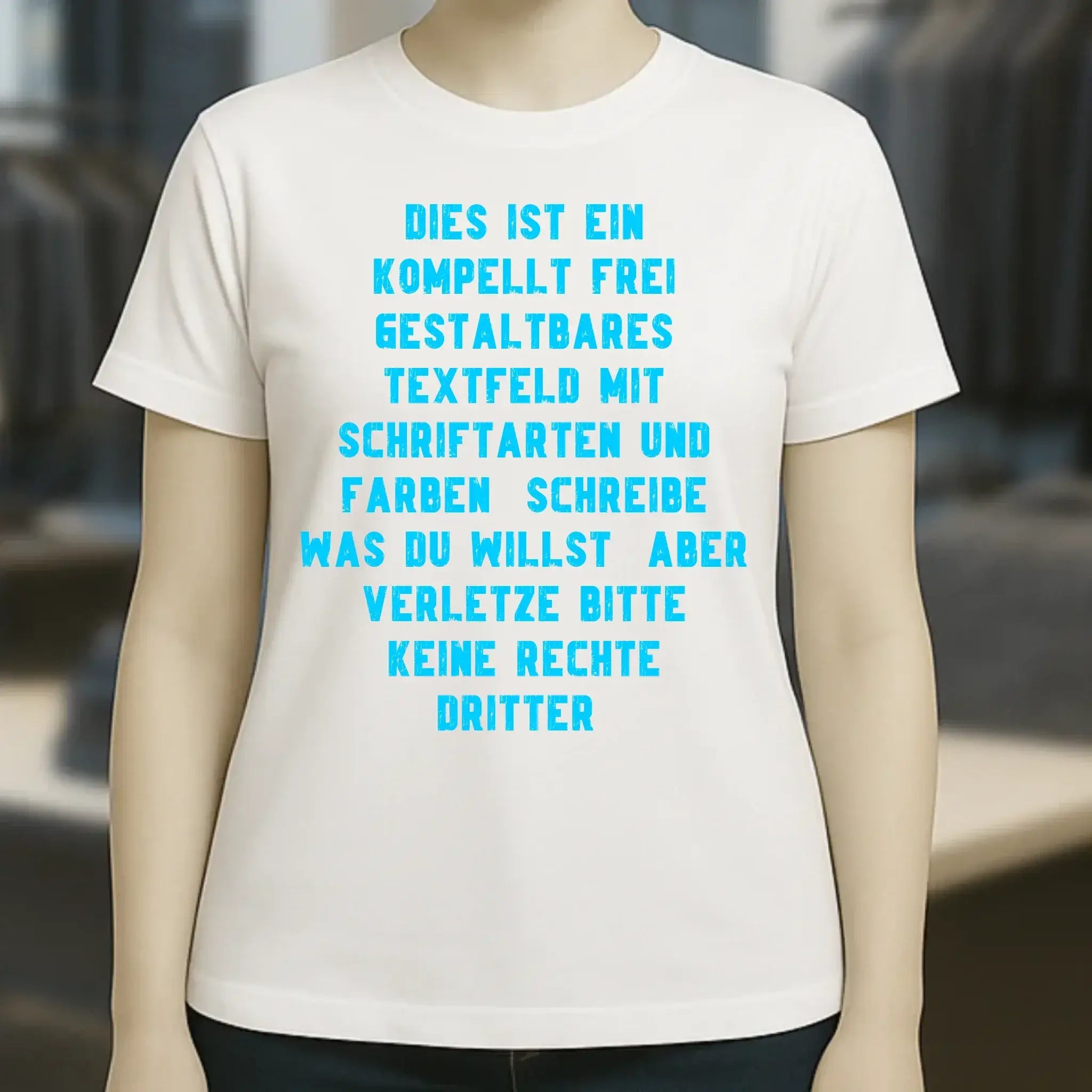Textblock - Schreibe was du willst - Ladies Premium T-Shirt XS-2XL aus Bio-Baumwolle für Damen