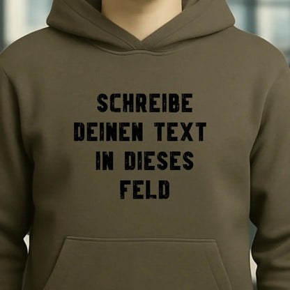 "TEXTBLOCK" Schreibe was du willst! • Unisex Premium Hoodie XS-5XL aus Bio-Baumwolle für Damen & Herren
