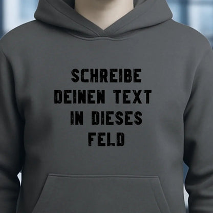 "TEXTBLOCK" Schreibe was du willst! • Unisex Premium Hoodie XS-5XL aus Bio-Baumwolle für Damen & Herren