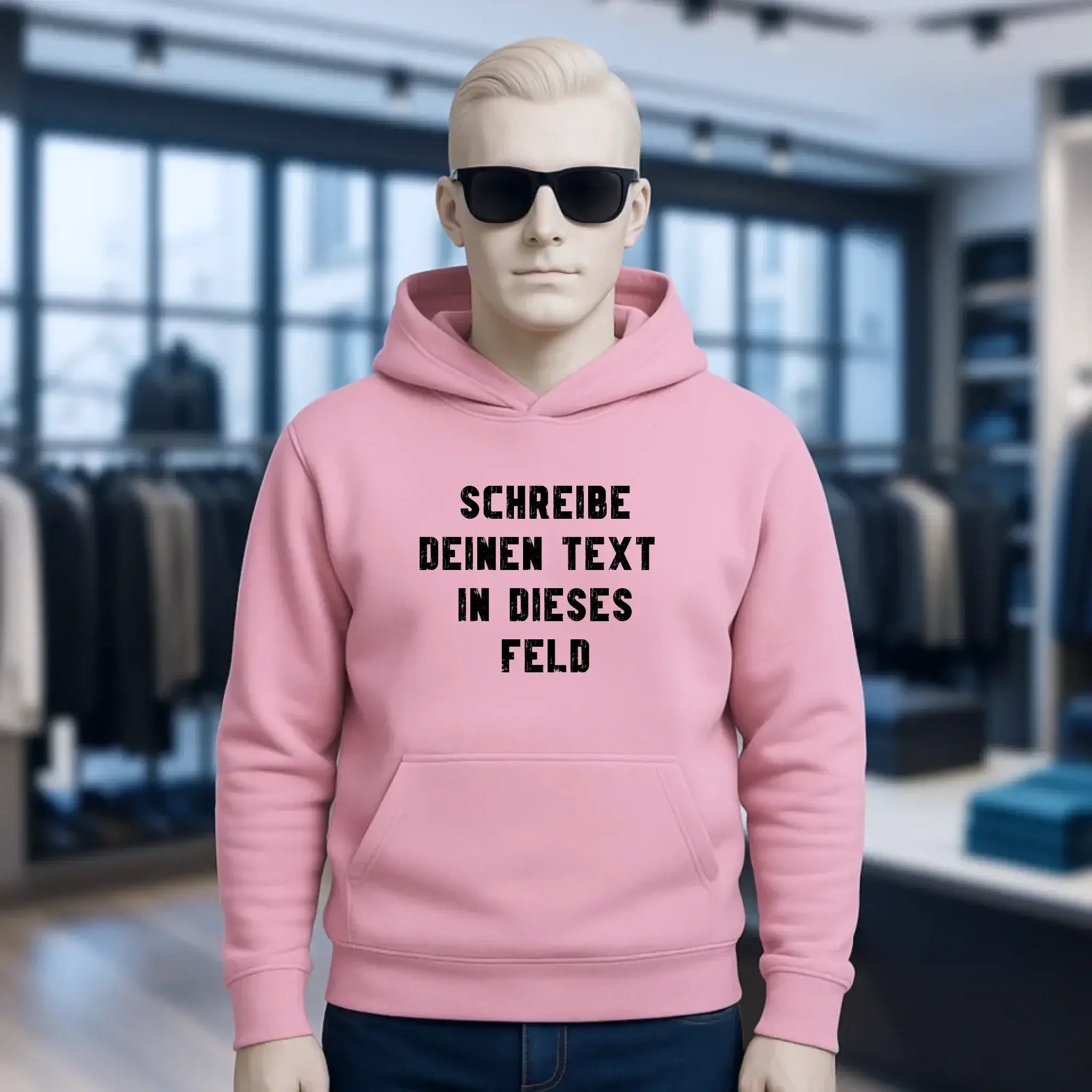 "TEXTBLOCK" Schreibe was du willst! • Unisex Premium Hoodie XS-5XL aus Bio-Baumwolle für Damen & Herren