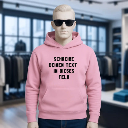 "TEXTBLOCK" Schreibe was du willst! • Unisex Premium Hoodie XS-5XL aus Bio-Baumwolle für Damen & Herren