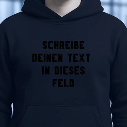 "TEXTBLOCK" Schreibe was du willst! • Unisex Premium Hoodie XS-5XL aus Bio-Baumwolle für Damen & Herren