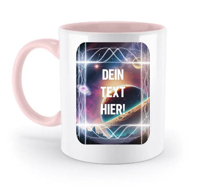 Textblock • Universum • Gott • zweifarbige Tasse • Exklusivdesign • personalisiert - HalloGeschenk.de