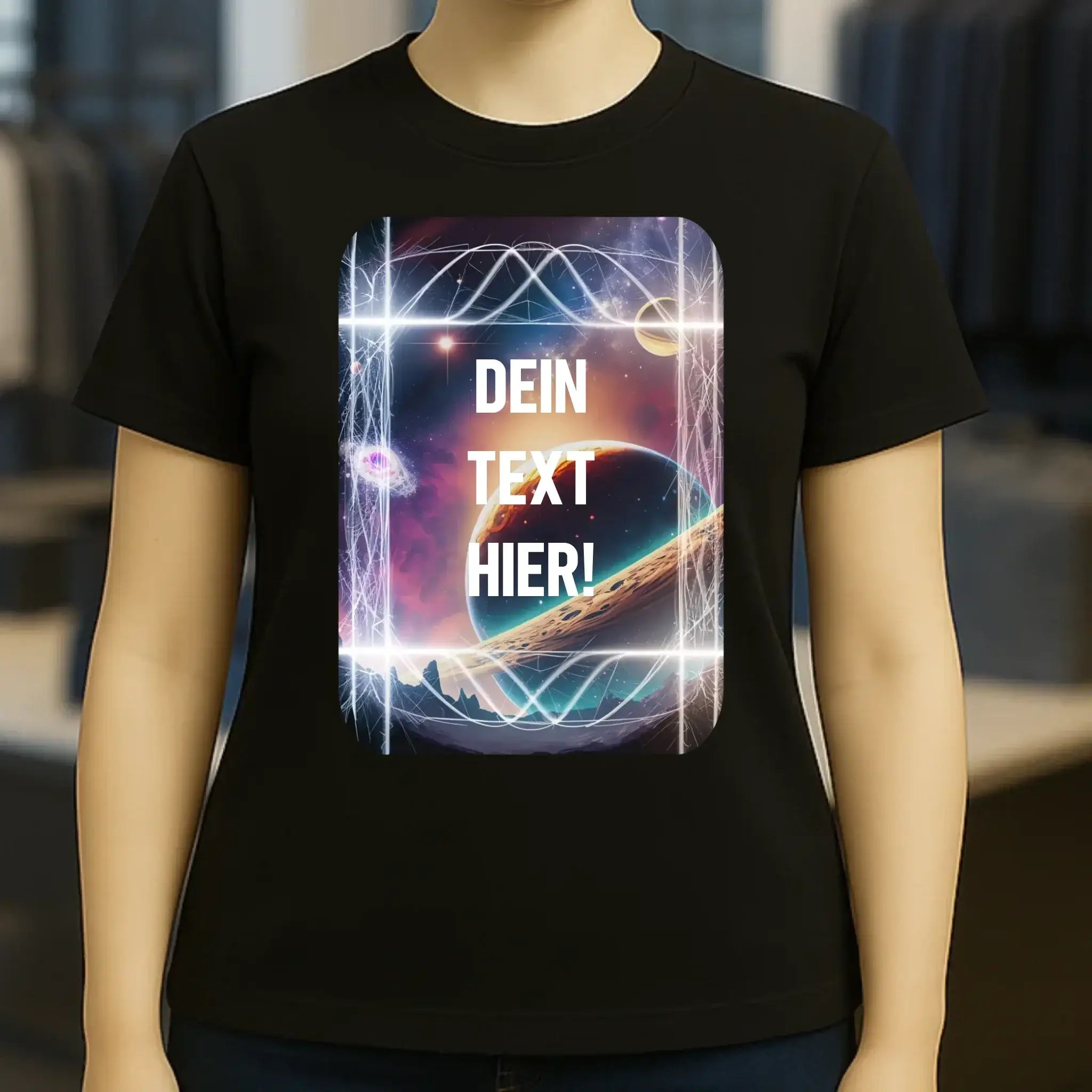 Textblock • Universum • Ladies Premium T-Shirt XS-2XL aus Bio-Baumwolle für Damen • Exklusivdesign • personalisiert