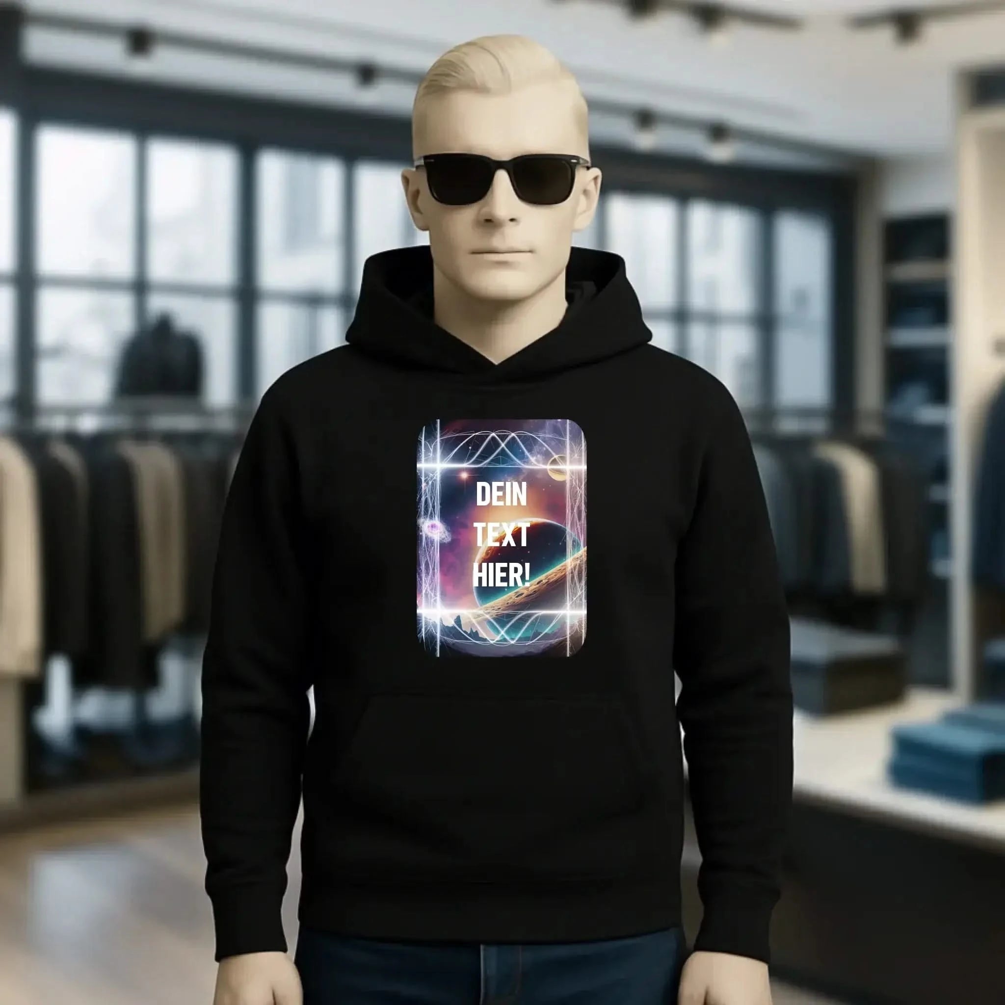 Textblock • Universum • Unisex Premium Hoodie XS-5XL aus Bio-Baumwolle für Damen & Herren • Exklusivdesign • personalisiert