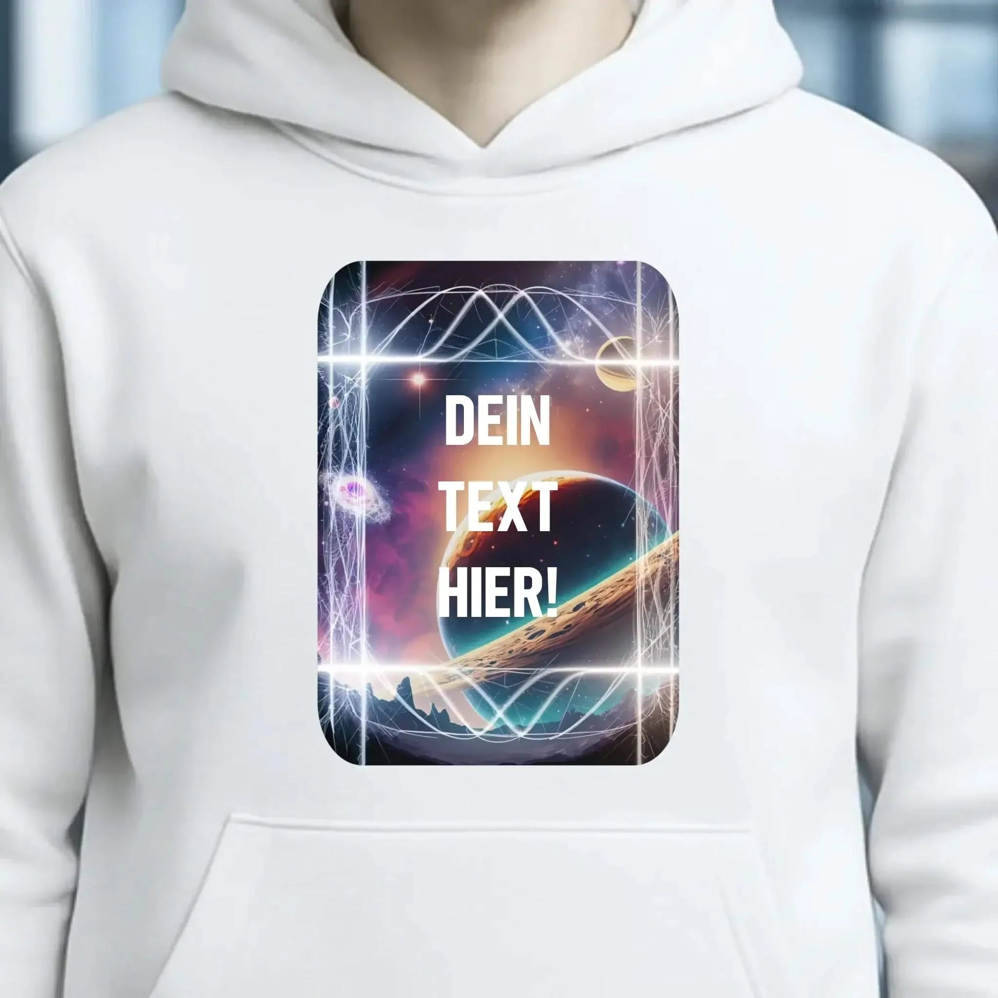 Textblock • Universum • Unisex Premium Hoodie XS-5XL aus Bio-Baumwolle für Damen & Herren • Exklusivdesign • personalisiert