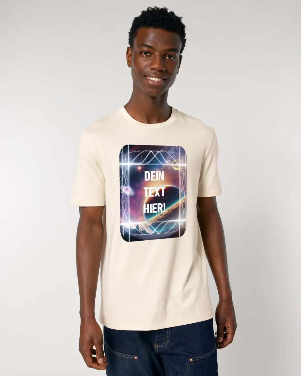 Textblock • Universum • Unisex Premium T - Shirt XS - 5XL aus Bio - Baumwolle für Damen & Herren • Exklusivdesign • personalisiert - HalloGeschenk.de