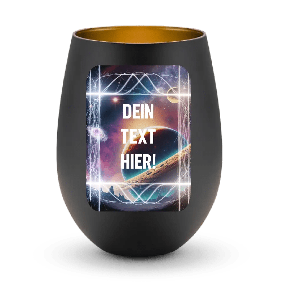 Textblock • Universum • Windlicht • Exklusivdesign • personalisiert - HalloGeschenk.de