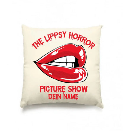 The Spooky, Ducky oder Lippsy Horror Picture Show + Name • Kissen 40x40 cm • personalisiert • Halloween von HalloGeschenk.de